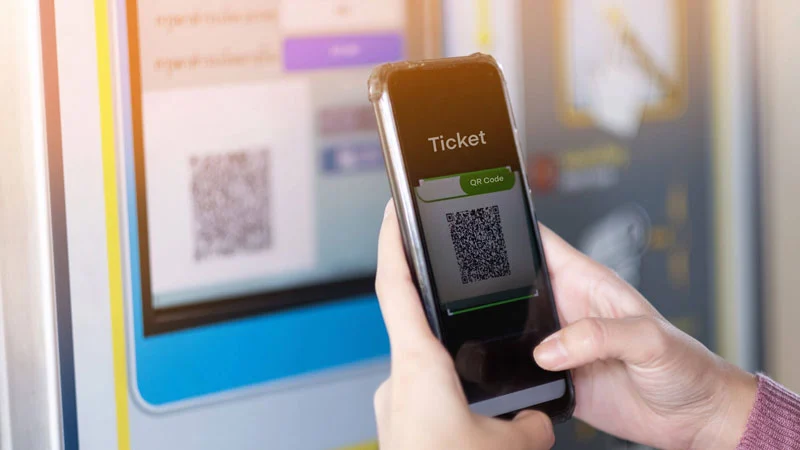 Tranzitup mobile app QR payment ticketing screen